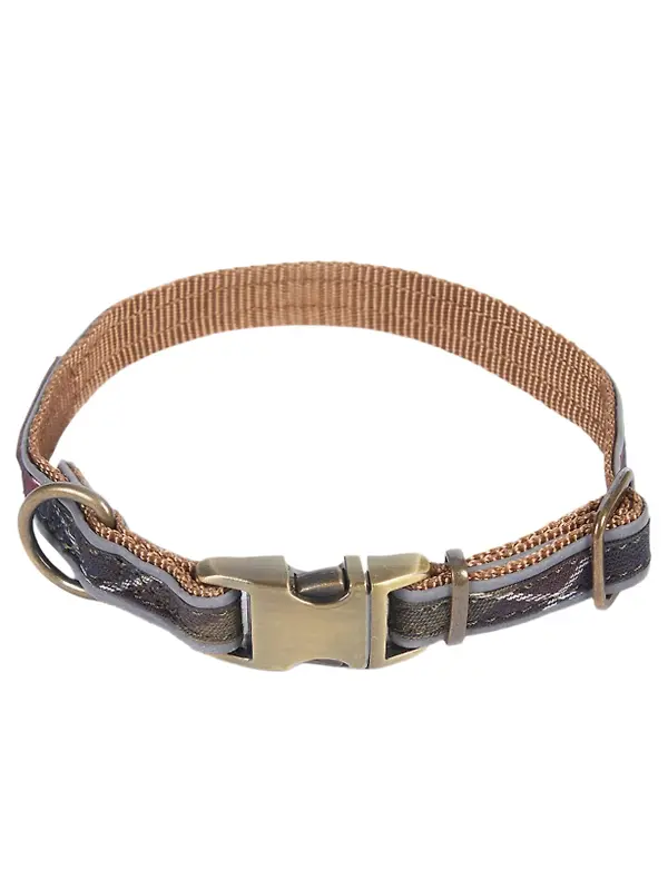 Barbour Reflective Tartan Dog Collar - Classic Tartan Image 1