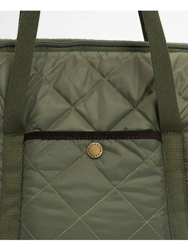 Barbour Small Quilted Dog Carrier - Olive Image 3