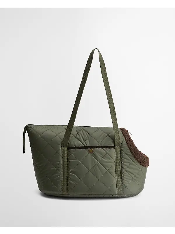 Barbour Medium Quilted Dog Carrier - Olive Image 2