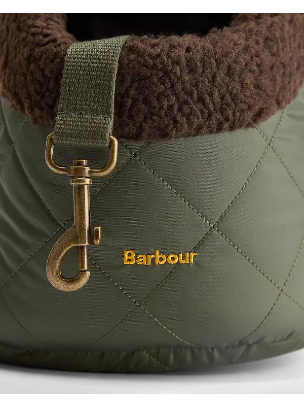 Barbour Medium Quilted Dog Carrier - Olive Image 3