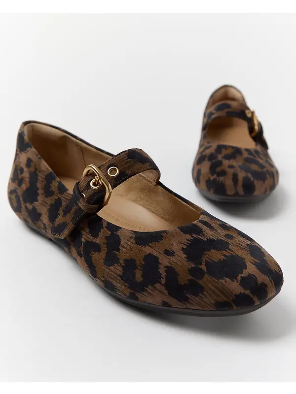 FitFlop Women's DELICATO Leopard Suede Mary Janes - Chocolate Mix Image 7