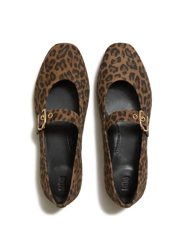 FitFlop Women's Delicato Suede Mary Janes - Leopard Print Image 3