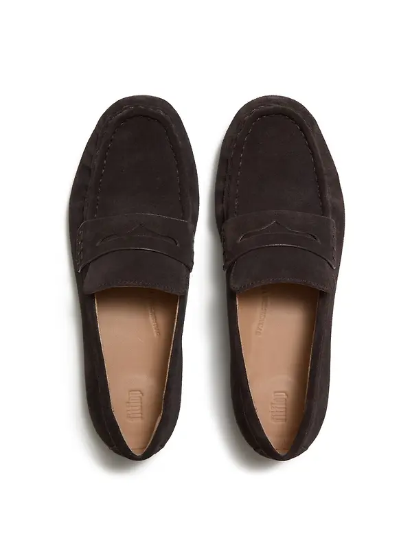 FitFlop Women's Delicato Suede Loafers - Brown Mix Image 3