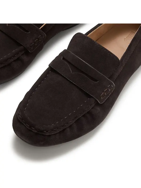 FitFlop Women's Delicato Suede Loafers - Brown Mix Image 4