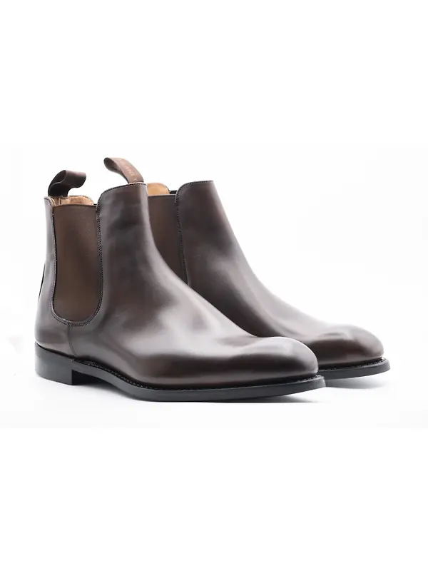 Cheaney Men's Godfrey D Chelsea Boots - Mocha Calf Leather Image 4