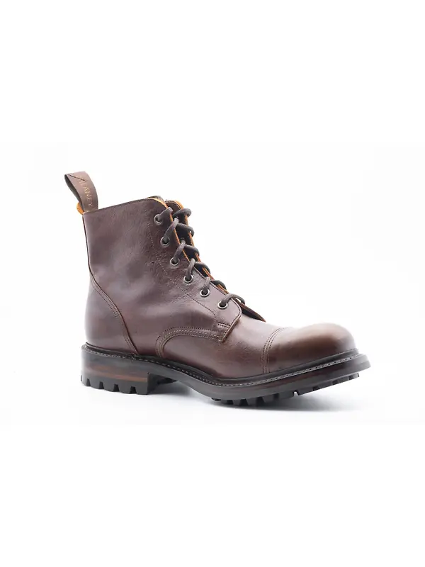 Cheaney Men's Hurricane II C Derby Boots - Whiskey Kudu Leather Image 3