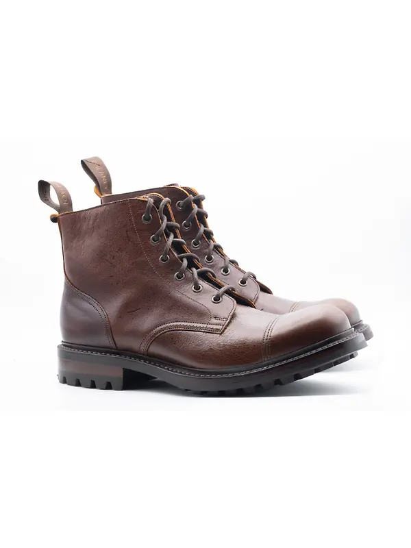 Cheaney Men's Hurricane II C Derby Boots - Whiskey Kudu Leather Image 4