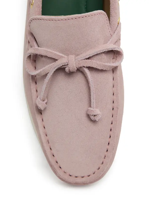 Holland Cooper Women's Deck Shoes - Blush Suede Image 6