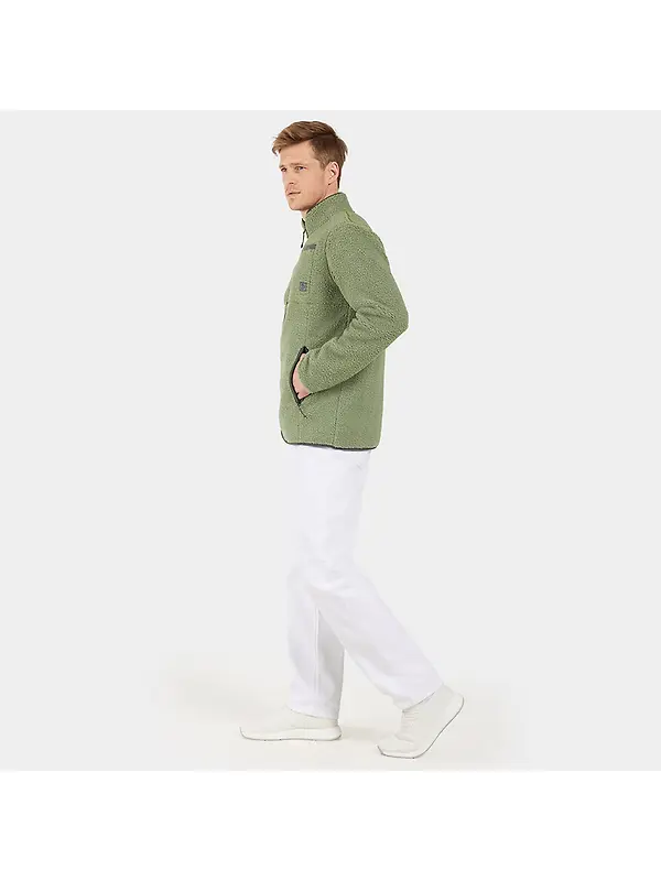 Didriksons Men's Phoenix Full-Zip Fleece Jacket - Light Moss Image 4