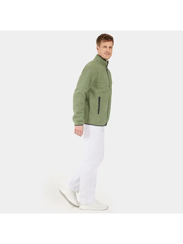 Didriksons Men's Phoenix Full-Zip Fleece Jacket - Light Moss Image 7