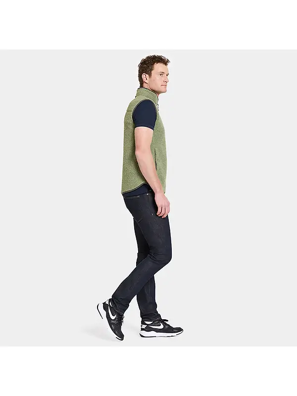 Didriksons Men's Pollux Vest - Light Moss Image 6