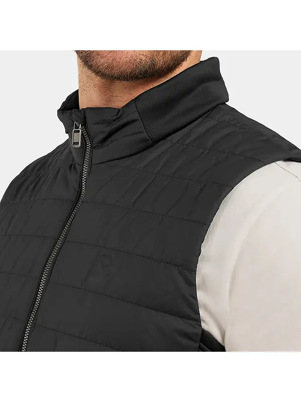 Didriksons Men's Ubbe Quilted Gilet Vest - Black Image 4