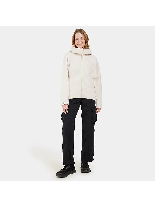 Didriksons Women's Anniken Full-Zip Fleece Jacket - Shell White Image 3