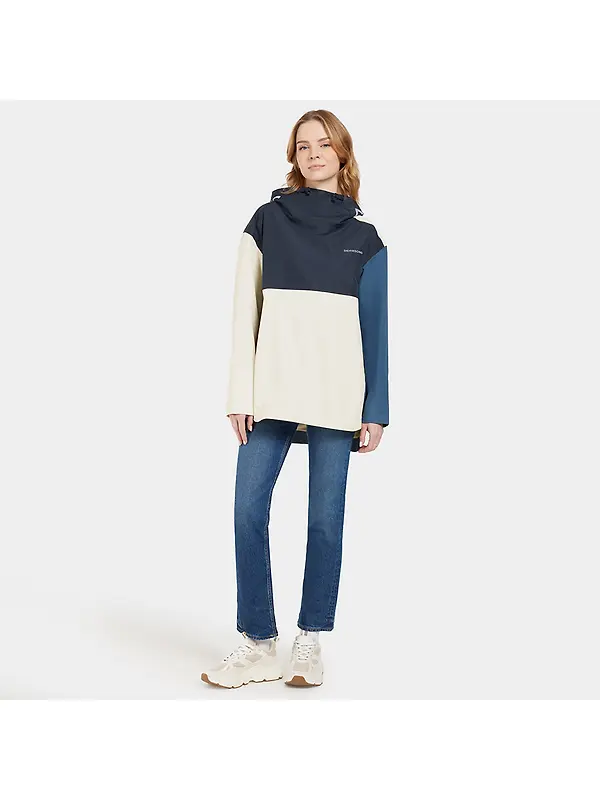 Didriksons Women's Thyra Jacket - True Blue/Dark Blue/White Image 3