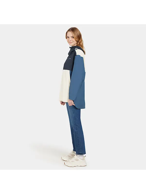 Didriksons Women's Thyra Jacket - True Blue/Dark Blue/White Image 5