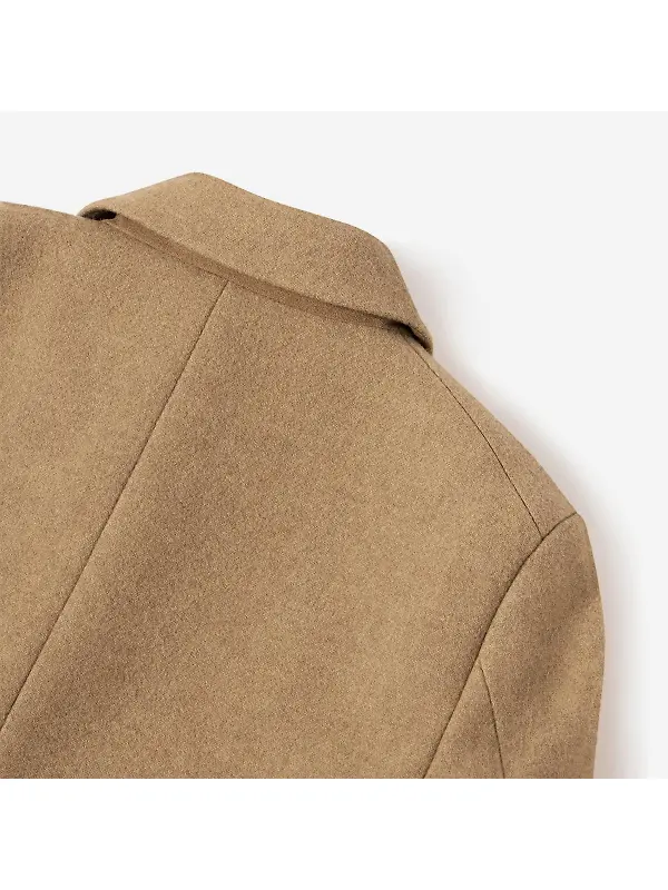 Oliver Sweeney Men's Eglinton Italian Recycled Wool Overcoat - Wheat Image 10