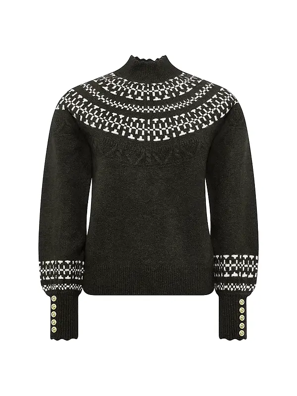 Holland Cooper Women's Elodie Roll Neck Knit - Forest Green Image 1