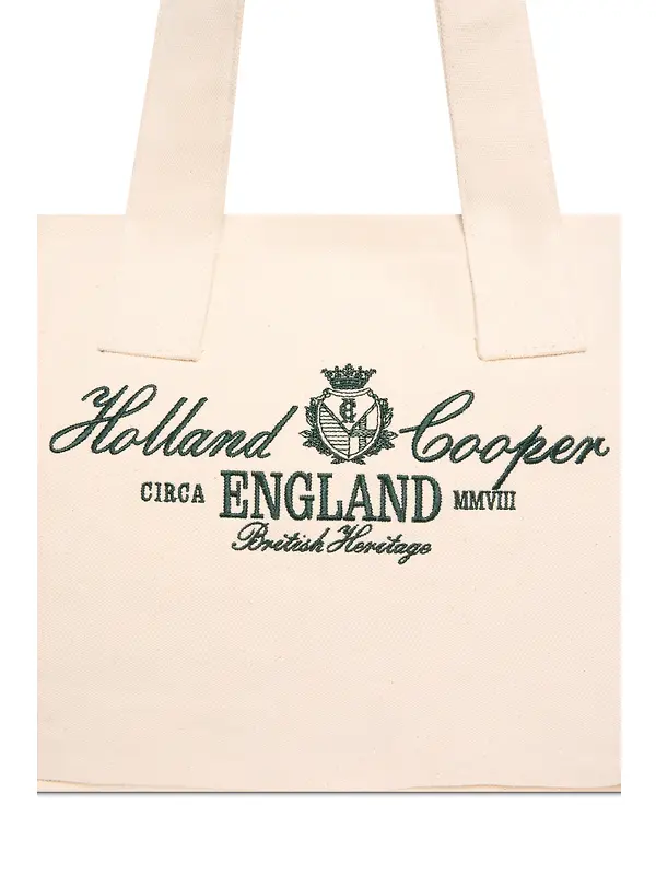 Holland Cooper Women's Essential Tote Bag - Ecru Racing Green Image 4
