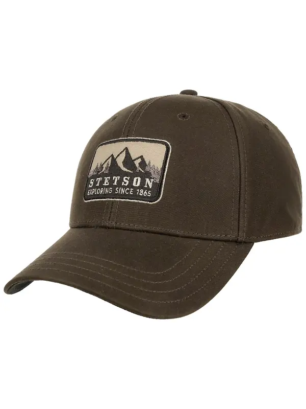 Stetson Exploring Since 1865 Waxed Cotton Baseball Cap - Dark Brown Image 5