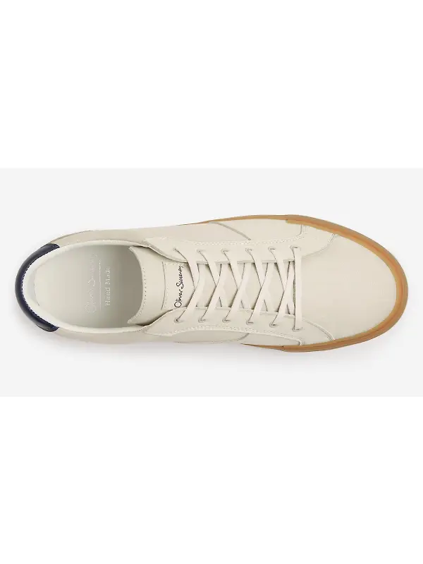 Oliver Sweeney Men's Eyke Canvas Retro Trainers - Off White Image 4