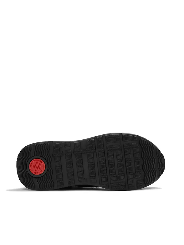 FitFlop Women's F-MODE Teddy-Collar Warm Suede Lace-Up Booties - All Black Image 4