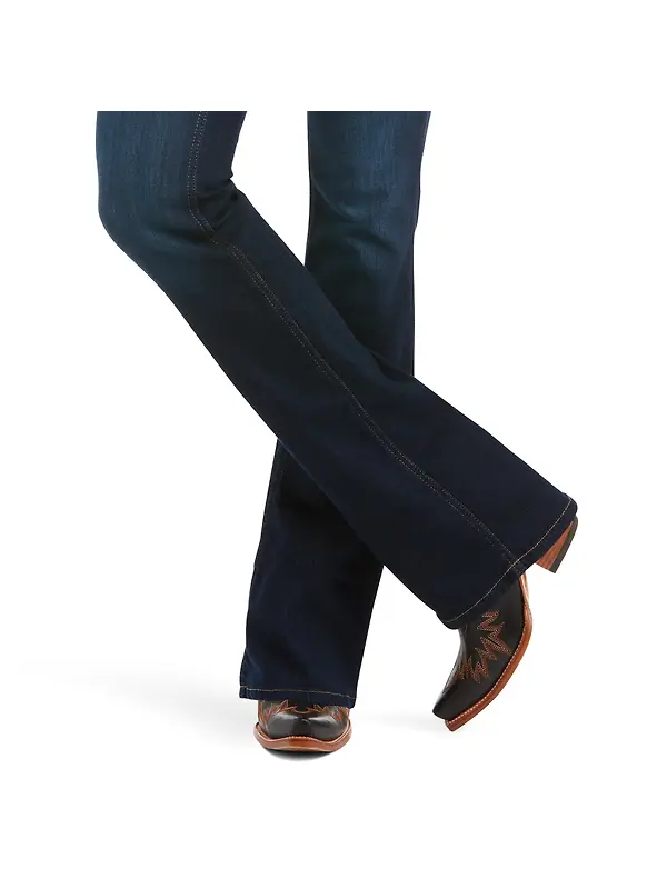 Ariat Women's R.E.A.L. High Rise Ballary Boot Cut Jeans - Pennsylvania Image 4