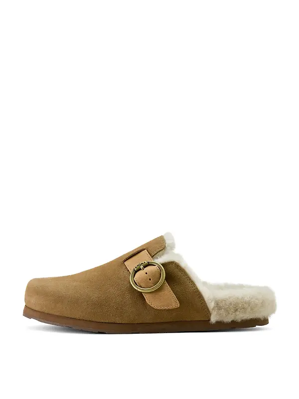 Ariat Women's Country Sherpa Mules - Ranch Brown Suede Image 5