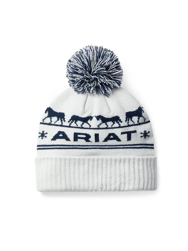 Ariat Women's Apres Ski Beanie - Off White Image 2