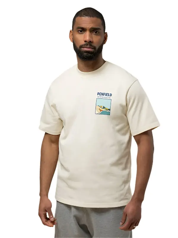Penfield Men's Block Landscape Graphic T-Shirt - Vanilla Image 1