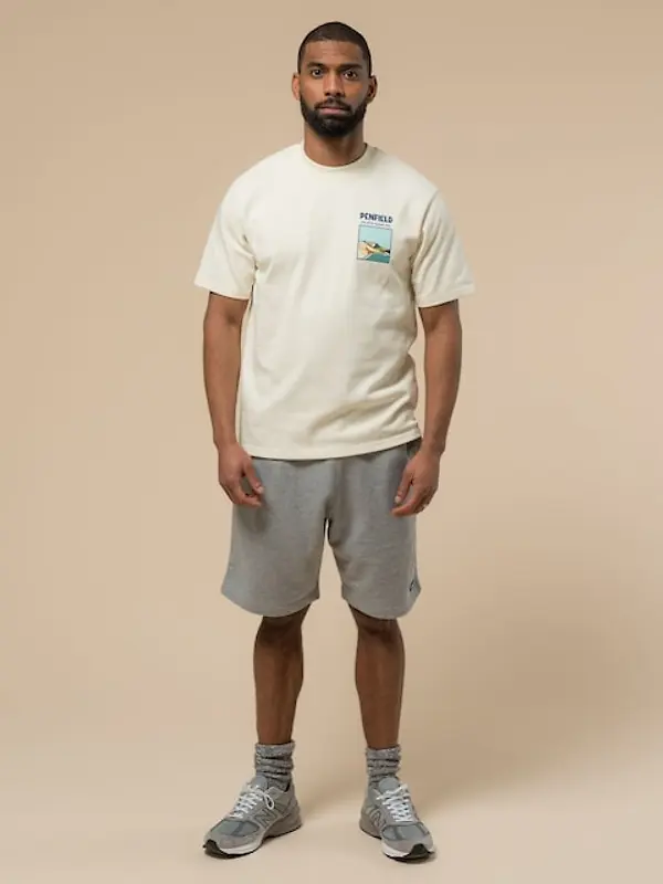 Penfield Men's Block Landscape Graphic T-Shirt - Vanilla Image 3
