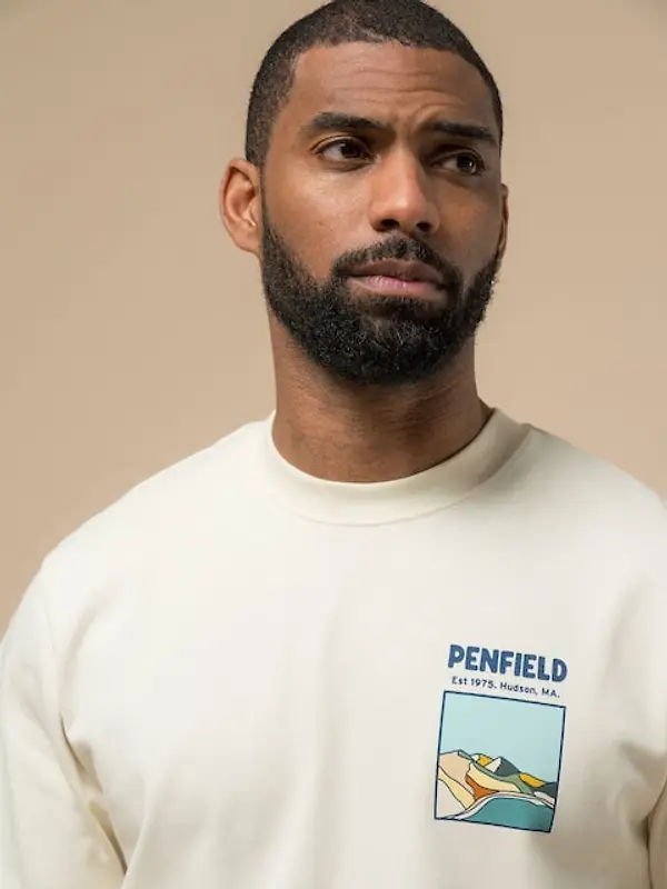 Penfield Men's Block Landscape Graphic T-Shirt - Vanilla Image 4