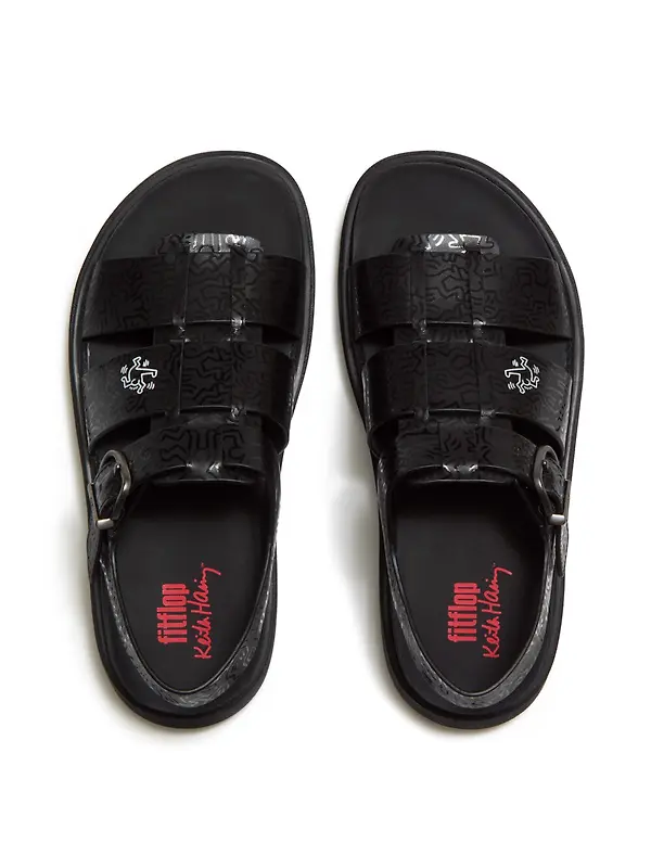 FitFlop x Keith Haring Women's Gen-FF Fisherman Sandals - Black Image 3