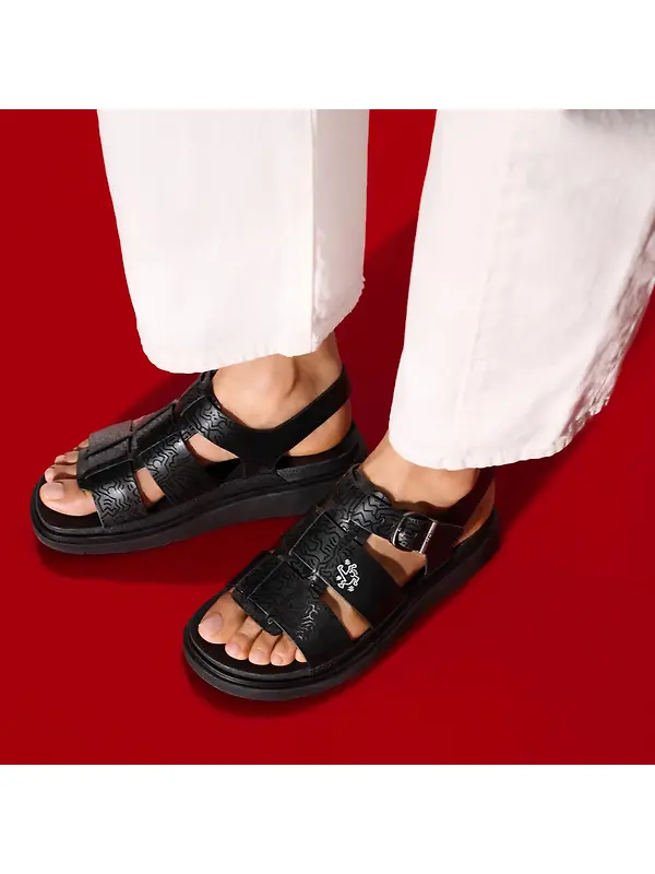FitFlop x Keith Haring Women's Gen-FF Fisherman Sandals - Black Image 2