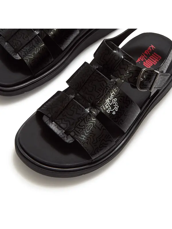 FitFlop x Keith Haring Women's Gen-FF Fisherman Sandals - Black Image 4