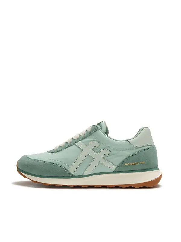FitFlop x Pantone Women's Retro-Q Suede Trainers - Frosty Green Image 8