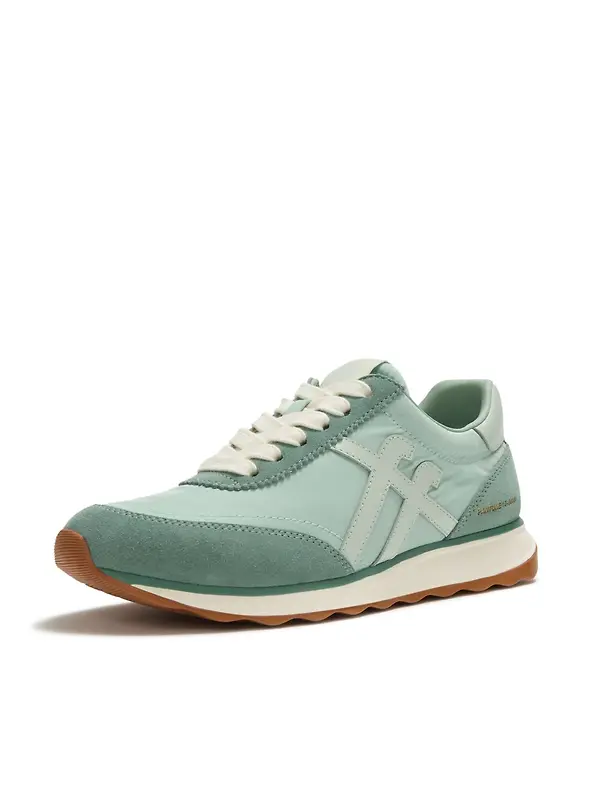 FitFlop x Pantone Women's Retro-Q Suede Trainers - Frosty Green Image 6