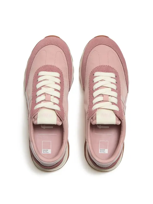 FitFlop x Pantone Women's Retro-Q Suede Trainers - Misty Rose Image 6