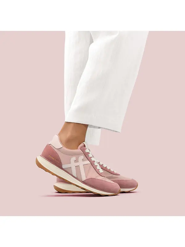 FitFlop x Pantone Women's Retro-Q Suede Trainers - Misty Rose Image 3