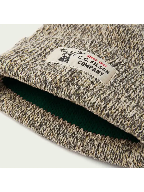 Filson Lined Ragg Wool Beanie - Charcoal Heather Image 2