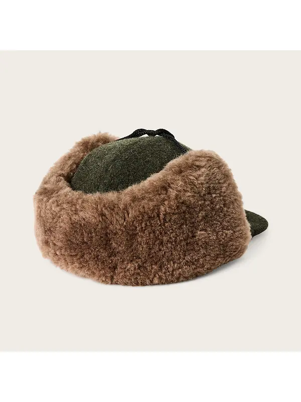 Filson Double Mackinaw Wool Cap - Forest Green/Acorn Image 2