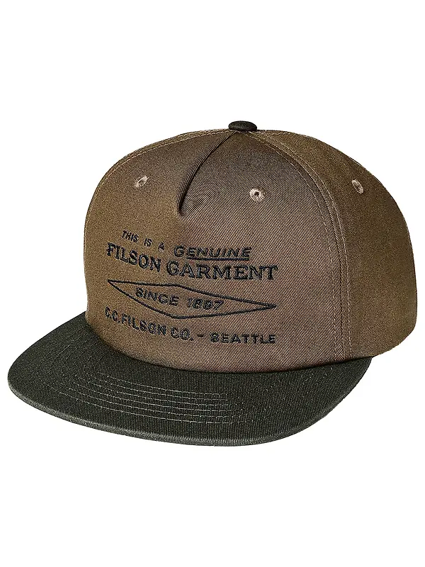 Filson Men's Diamond Trucker Cap - Olive Image 1