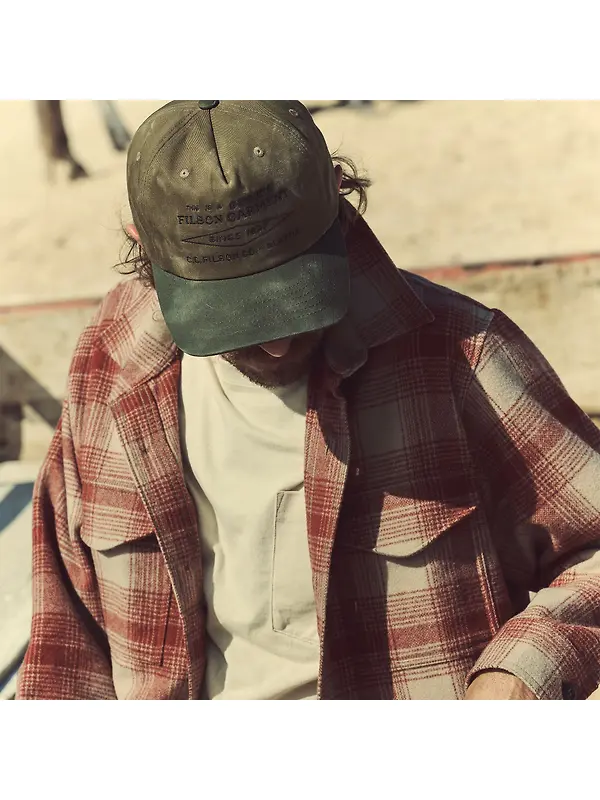 Filson Men's Diamond Trucker Cap - Olive Image 2