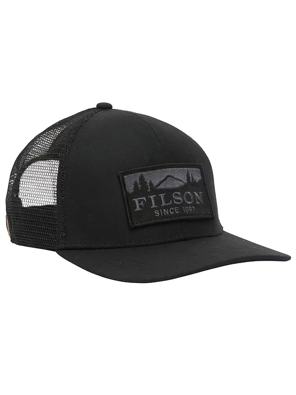 Filson Scenic Waxed Logger Mesh Cap - Black Image 1