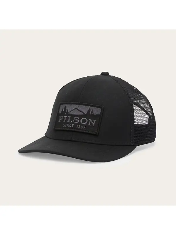 Filson Scenic Waxed Logger Mesh Cap - Black Image 2