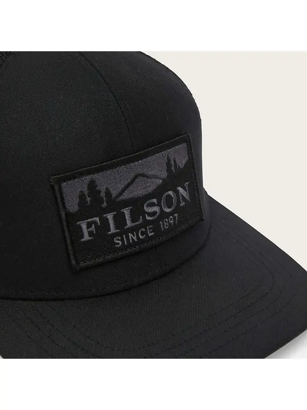 Filson Scenic Waxed Logger Mesh Cap - Black Image 4