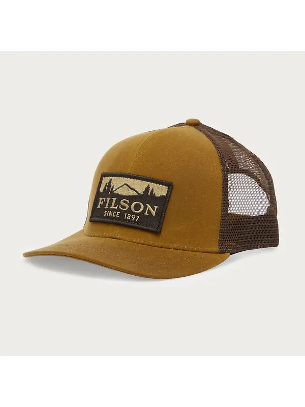 Filson Scenic Waxed Logger Mesh Cap - Dark Tan Image 2