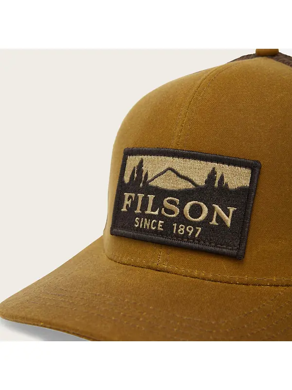 Filson Scenic Waxed Logger Mesh Cap - Dark Tan Image 4