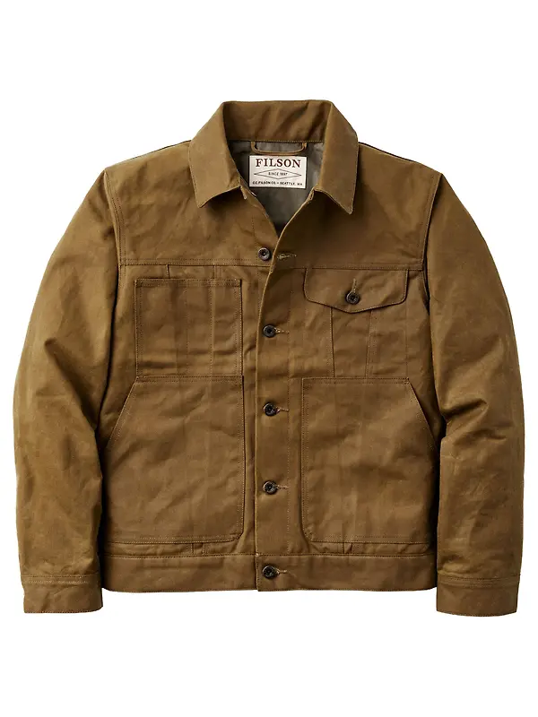 Filson Men's Short Lined Cruiser Jacket - Dark Tan Image 1