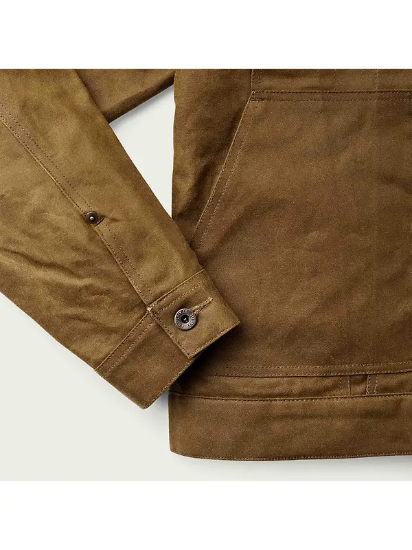 Filson Tin Cloth Short Lined Cruiser Jacket - Dark Tan Image 5