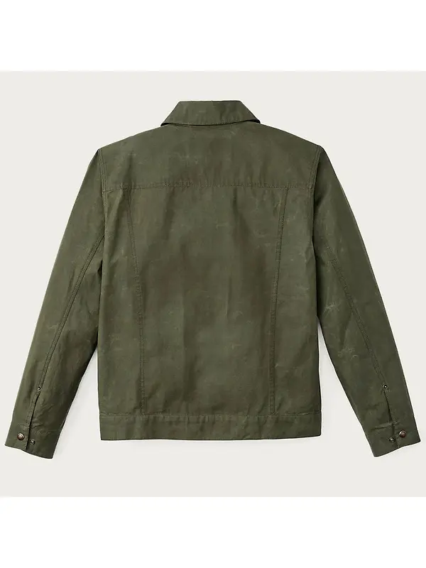 Filson Men's Dry Wax Short Cruiser Jacket - Olive Image 2
